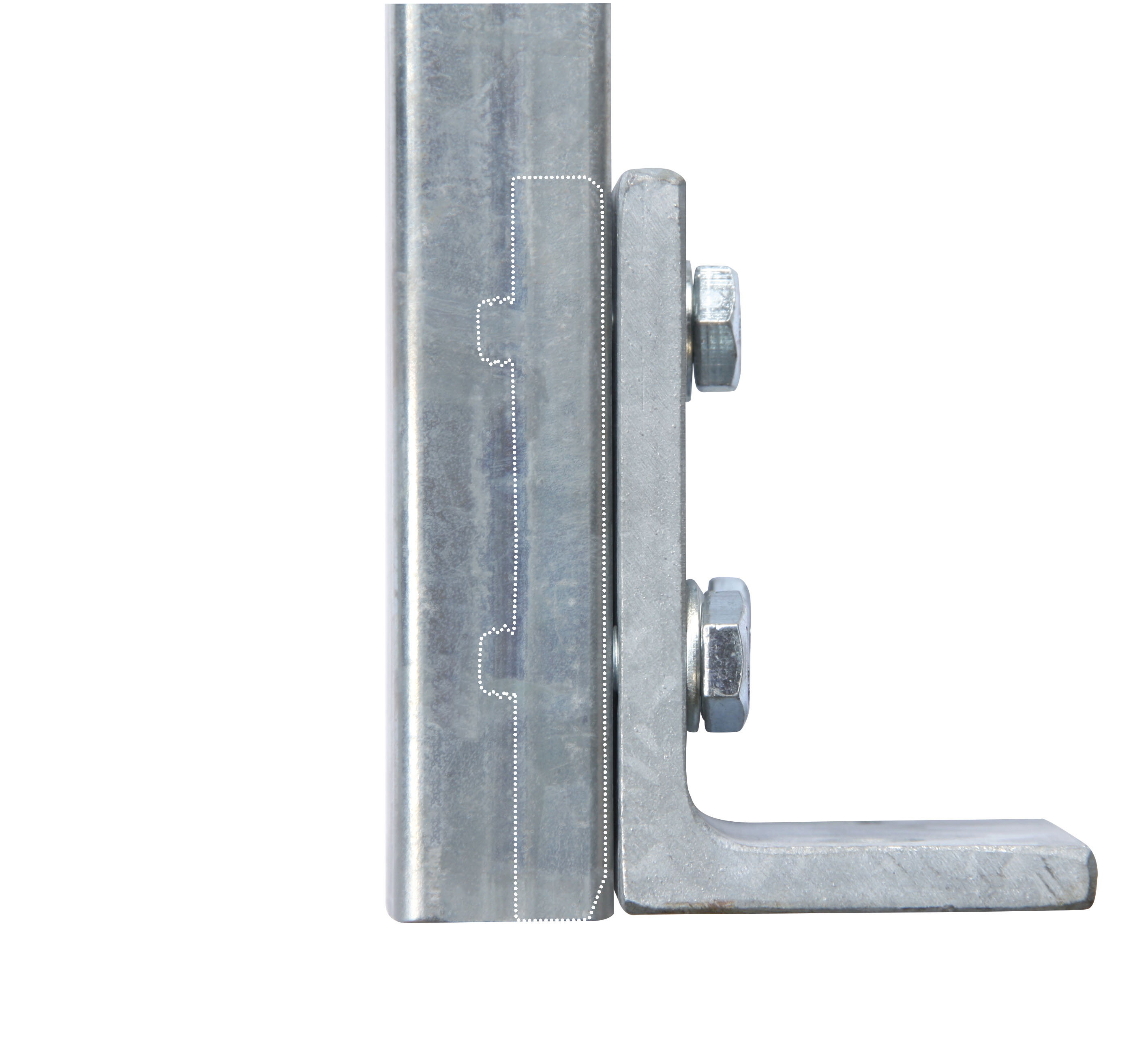 Schraubflansch zur Gabionen Umkleidekabine